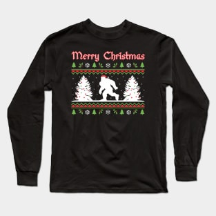 Merry Christmas - Bigfoot Long Sleeve T-Shirt